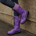 MARTINA | Bottes A Lacets A Talon Plat