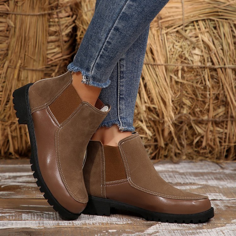VISTA | Bottines Courtes A Talon Plat