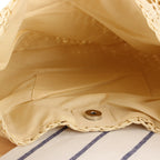 Sac cabas paille porté epaule