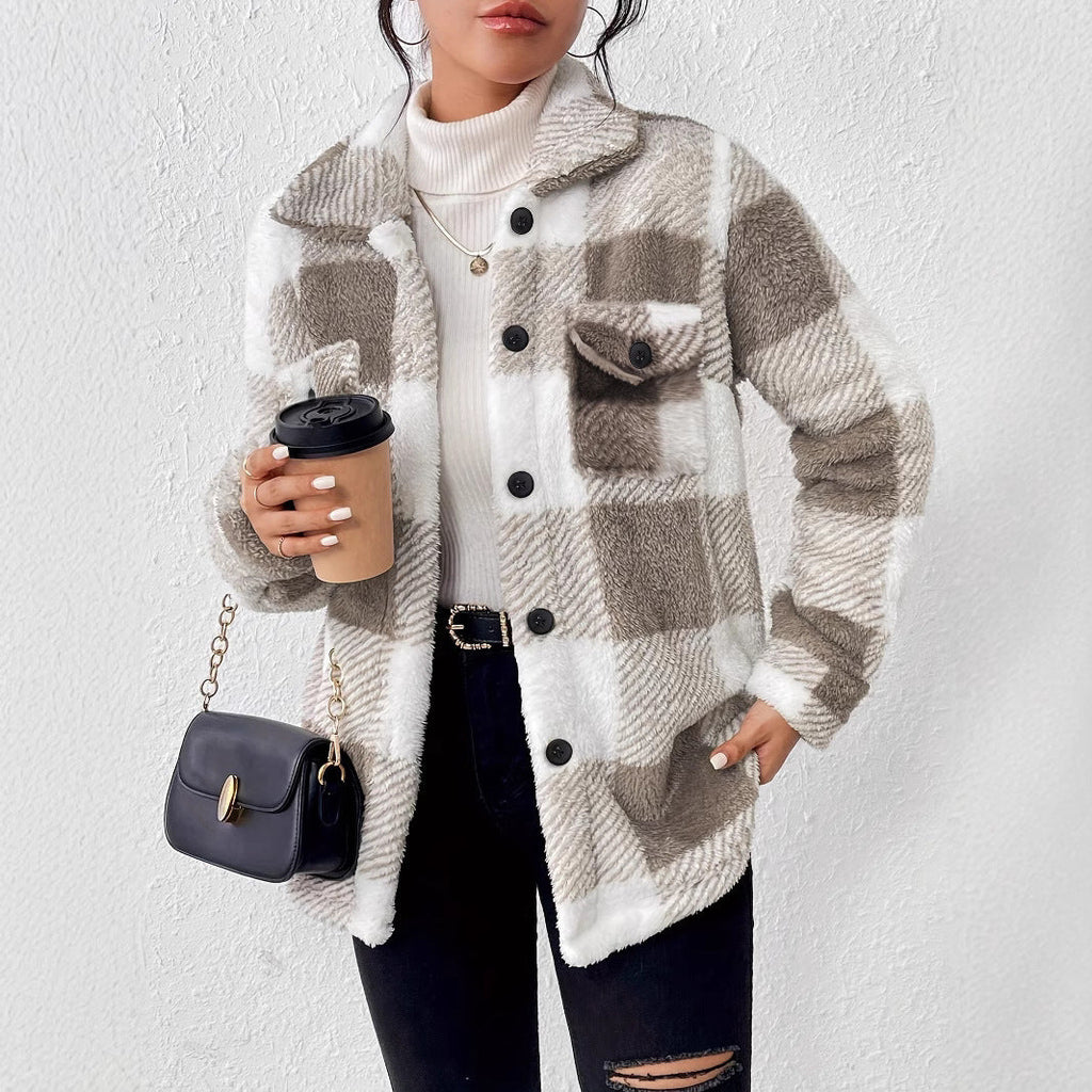 EMMA | Veste Thermique A Motif Plaid