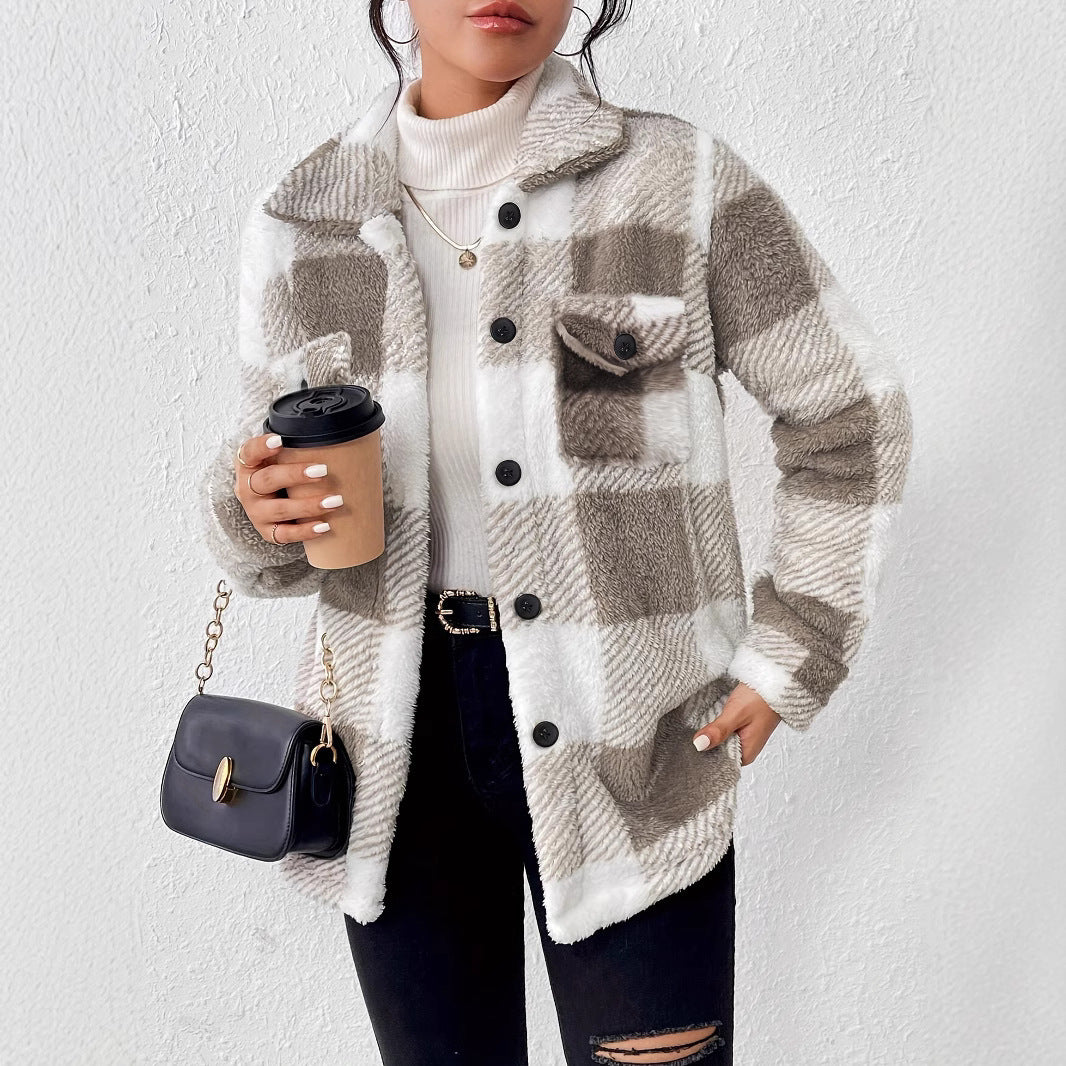 EMMA | Veste Thermique A Motif Plaid