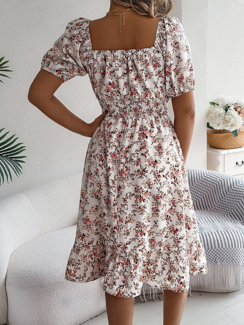 Robe d’Été à Imprimé Floral