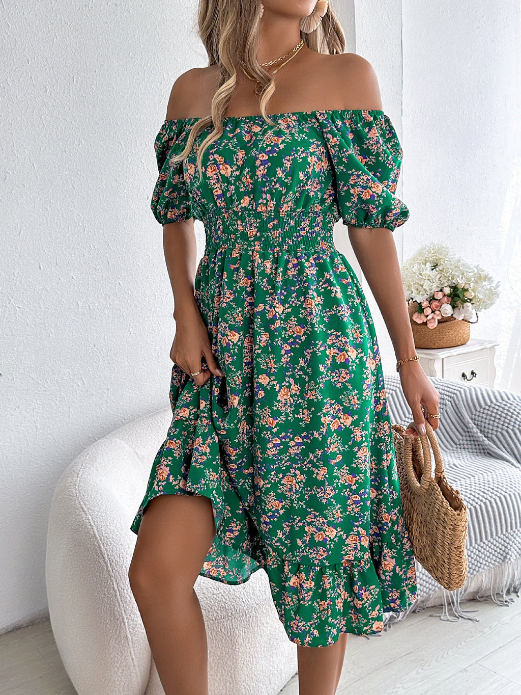 Robe d’Été à Imprimé Floral