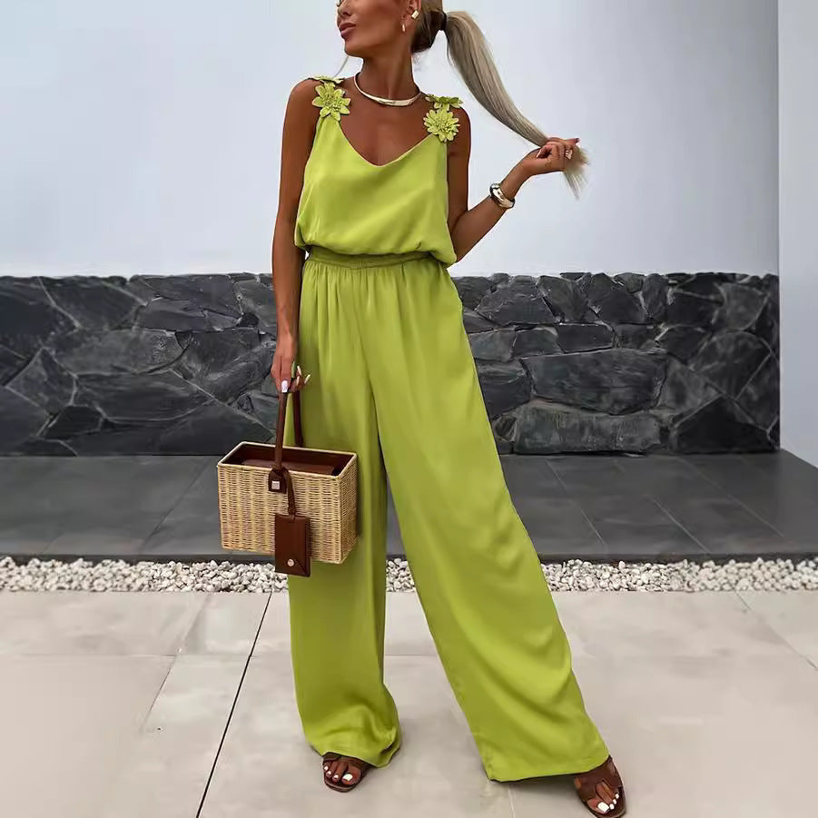 Combinaison d'Été Femme Élégante à Motifs - Jumpsuit Tendance 2025