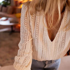 Pull Col V Femme – Élégance & Confort - VoltÉlan