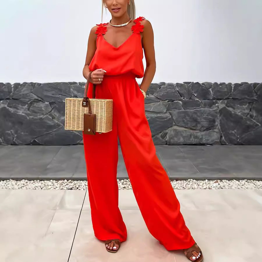 Combinaison d'Été Femme Élégante à Motifs - Jumpsuit Tendance 2025