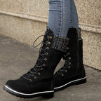 MARTINA | Bottes A Lacets A Talon Plat