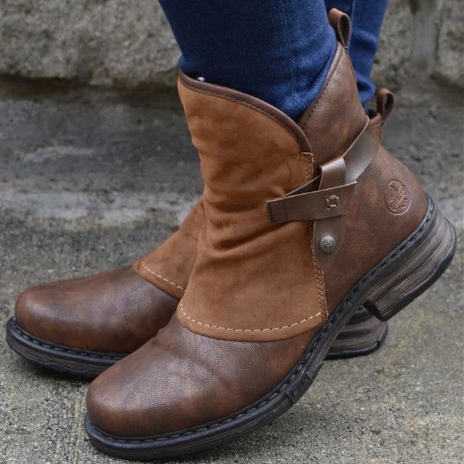 CARA | Bottines Élégantes A Talon Bas