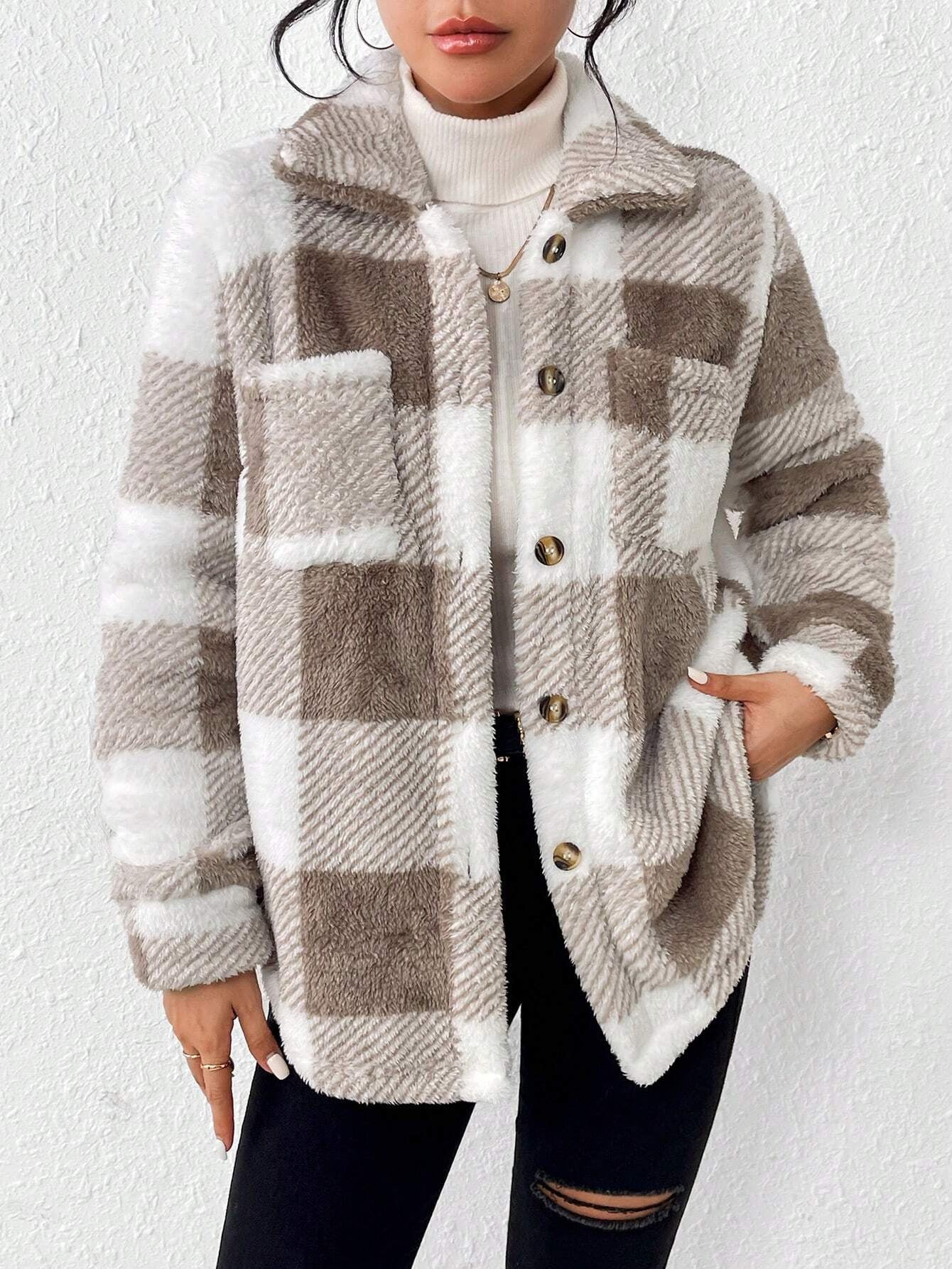 EMMA | Veste Thermique A Motif Plaid