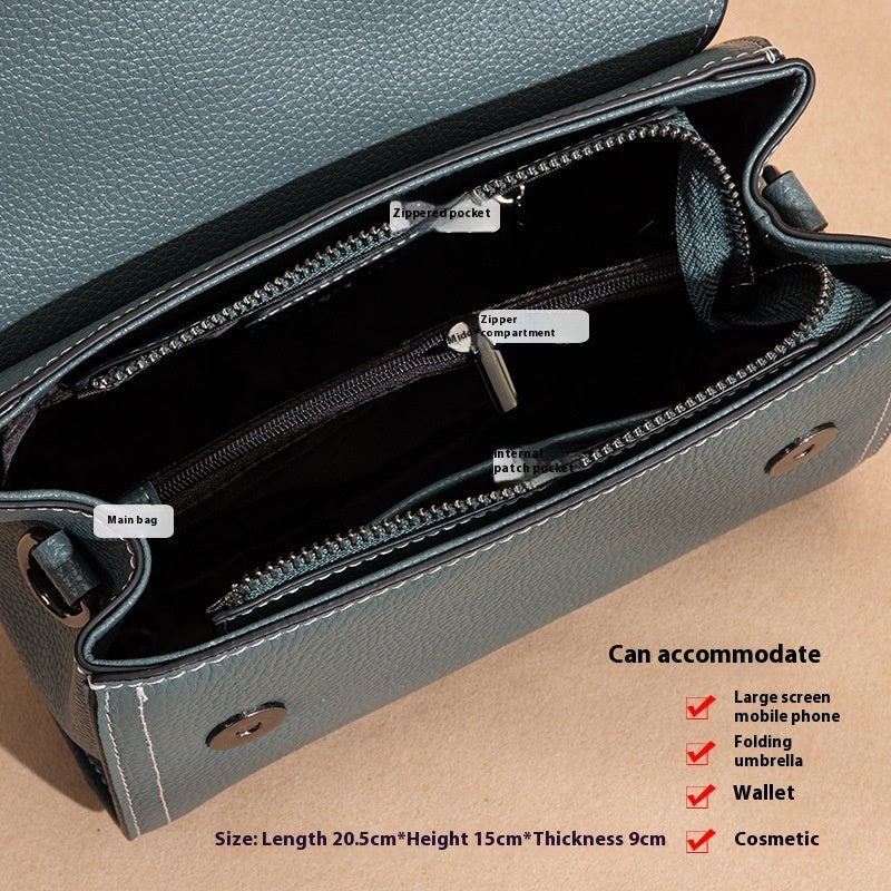 "Livia" Sac à Bandoulière Élégance en Cuir Véritable