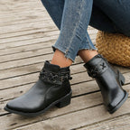 KARA | Bottines En Cuir Rivetées